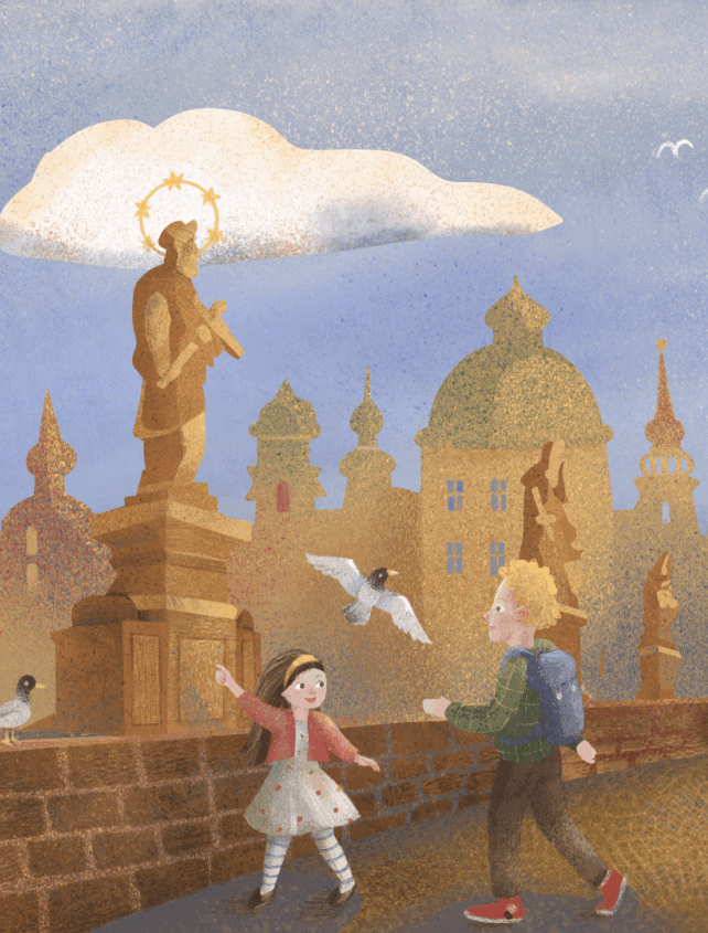 Ilustrace k průvodci po Praze