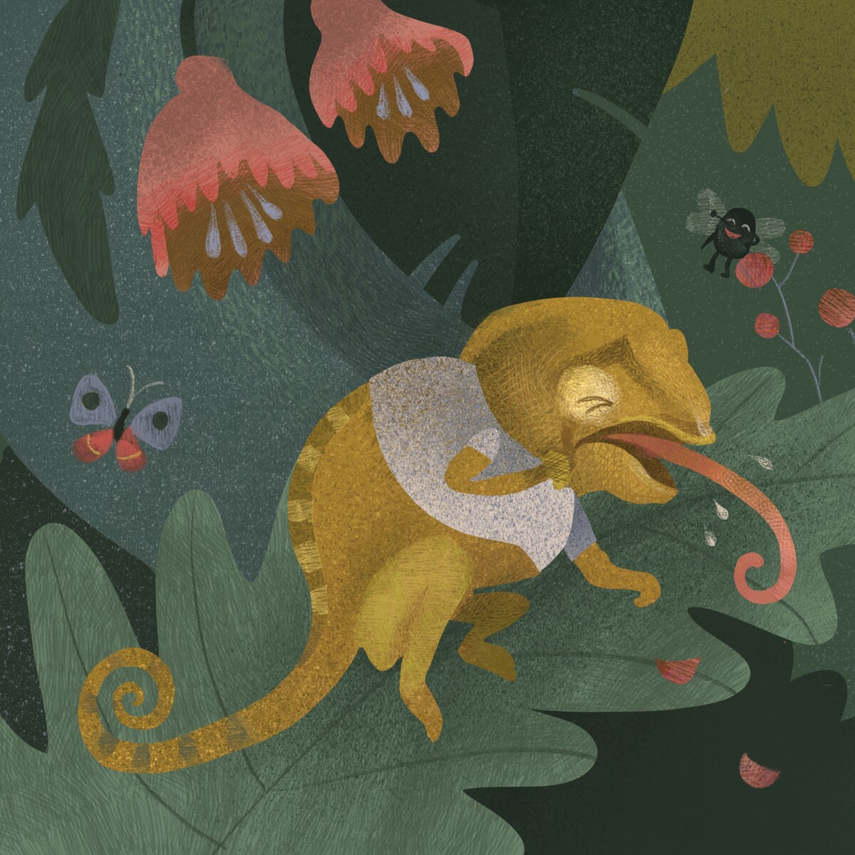 Chameleon – návrh ilustrace pro knížku Děti jsou taky lidi